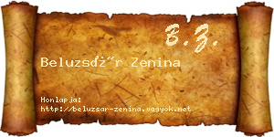 Beluzsár Zenina névjegykártya